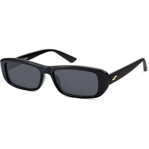 image:imageSOJOS Retro Rectangle Polarized Sunglasses Women Men Trendy Narrow Y2K Rectangular Frame Womens Mens Sun Glasses SJ2351BlackGrey