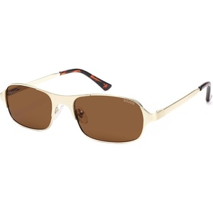 image:imageSOJOS Retro Rectangle Polarized Sunglasses for Men Women 70s 80s Vintage Small Square Sunnies SJ1267Brushed GoldBrown