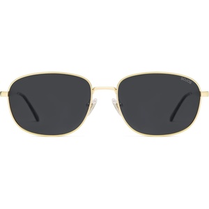 image:imageSOJOS Retro Rectangle Polarized Sunglasses for Women Men Vintage Shades Classic Metal Sun Glasses SJ1276GoldGrey