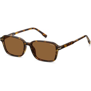 image:imageSOJOS Retro Rectangular Polarized Sunglasses for Women MenVintage Light Weight Square Frame Skinny Rim UV Protection SJ2663Tortoise