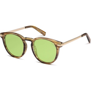 image:imageSOJOS Retro Round Polarized Sunglasses Womens Mens Classic Vintage Trendy Sunnies SJ2368Green PatternLight Green Tinted