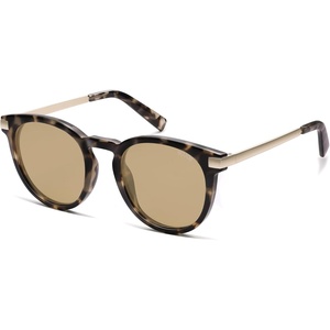 image:imageSOJOS Retro Round Polarized Sunglasses Womens Mens Classic Vintage Trendy Sunnies SJ2368Grey TortoiseLight Brown Tinted