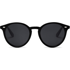 image:imageSOJOS Retro Round Polarized Sunglasses for Women Men Classic Vintage Sunnies SJ2069BlackGrey