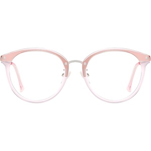 image:imageSOJOS Retro Round TR90 Blue Light Reading Glasses Womens Mens Readers Computer Glasses Eyewear Frame SJ9001C4 Clear Pink Frame