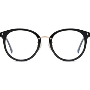 image:imageSOJOS Retro Round TR90 Blue Light Reading Glasses Womens Mens Readers Computer Glasses Eyewear Frame SJ9001C5 Black Frame