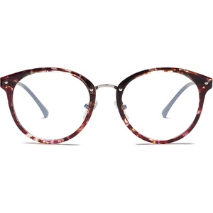 image:imageSOJOS Retro Round TR90 Blue Light Reading Glasses Womens Mens Readers Computer Glasses Eyewear Frame SJ9001C9 Purple Tortoise Frame