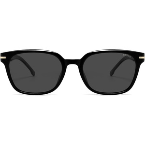 image:imageSOJOS Retro Rounded Square Polarized Sunglasses for Women MenTrendy Light Weight Frame UV400 Protected SJ2677Black