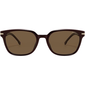 image:imageSOJOS Retro Rounded Square Polarized Sunglasses for Women MenTrendy Light Weight Frame UV400 Protected SJ2677Burgundy
