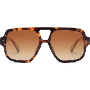 image:imageSOJOS Retro Square Polarized Aviator Sunglasses Womens Mens Trendy Vintage Aviators Shades SJ2613Brown TortoiseBrown