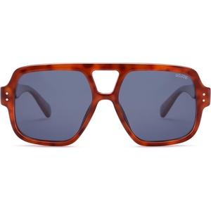 image:imageSOJOS Retro Square Polarized Aviator Sunglasses Womens Mens Trendy Vintage Aviators Shades SJ2613Caramel TortoiseBlue