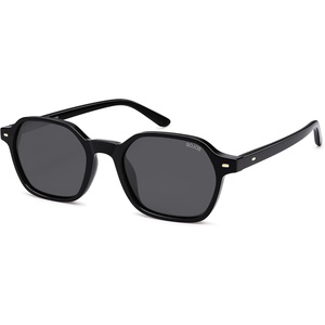 image:imageSOJOS Retro Square Polarized Sunglasses Womens Men Trendy 70s Thin Slim Shades Sunnies SJ2674Black Frame Grey Lens