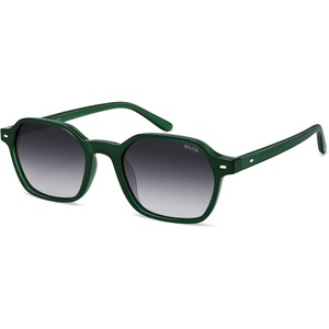 image:imageSOJOS Retro Square Polarized Sunglasses Womens Men Trendy 70s Thin Slim Shades Sunnies SJ2674Green Frame Grey Gradinglens