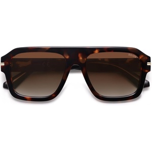 image:imageSOJOS Retro Thick Polarized Aviator Sunglasses for Women Men Vintage Oversized Square Shades SJ2384Brown TortoiseGradient Brown