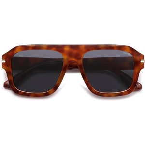 image:imageSOJOS Retro Thick Polarized Aviator Sunglasses for Women Men Vintage Oversized Square Shades SJ2384Caramel TortoiseGrey