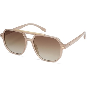 image:imageSOJOS Retro Trendy Aviator Polarized Sunglasses Men Women Vintage 70s Square Stylish Frame Sun Glasses SJ2283Milky BrownBrown Grading