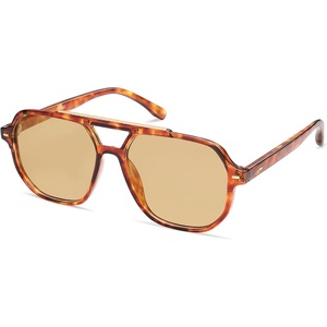 image:imageSOJOS Retro Trendy Aviator Polarized Sunglasses Men Women Vintage 70s Square Stylish Frame Sun Glasses SJ2283Yellow TortoiseYellow