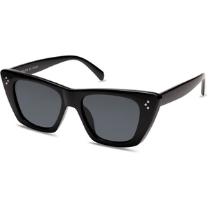image:imageSOJOS Retro Trendy Cat Eye Polarized Sunglasses for Women Cute Stylish UV400 Sunnies SJ2199BlackBlack