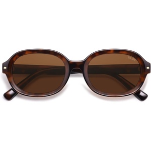 image:imageSOJOS Retro Trendy Oval Round Polarized Sunglasses Womens Mens 80s 90s Vintage Sunnies SJ2603Brown TortoiseBrown