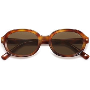 image:imageSOJOS Retro Trendy Oval Round Polarized Sunglasses Womens Mens 80s 90s Vintage Sunnies SJ2603Caramel TortoiseBrown