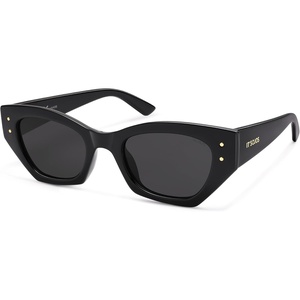 image:imageSOJOS Retro Trendy Polarized Sunglasses For Women Narrow Cat Eye Womens Shades SJ2346BlackGrey