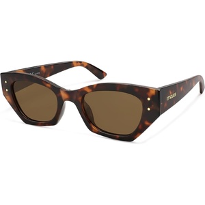 image:imageSOJOS Retro Trendy Polarized Sunglasses For Women Narrow Cat Eye Womens Shades SJ2346TortoiseCoffee