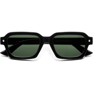 image:imageSOJOS Retro Trendy Polarized Sunglasses for Men Women Vintage Square Mens Shades SJ2397Black Frame Green Lens