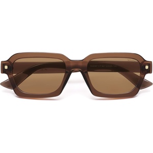 image:imageSOJOS Retro Trendy Polarized Sunglasses for Men Women Vintage Square Mens Shades SJ2397Brown Frame Brown Lens
