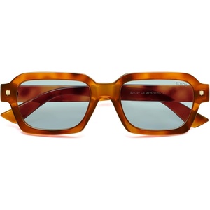 image:imageSOJOS Retro Trendy Polarized Sunglasses for Men Women Vintage Square Mens Shades SJ2397Brown Tortoise Frame Blue Lens