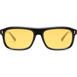 image:imageSOJOS Retro Vintage Polarized Sunglasses for Women Men Trendy Rectangle Womens Mens Shades SJ2290SBlackYellow