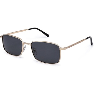 image:imageSOJOS Retro Vintage Rectangle Polarized Sunglasses Mens Womens Classic UV400 Metal Sunnies SJ1215GoldBlack