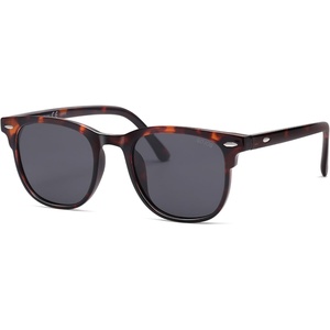 image:imageSOJOS Retro Vintage Square Polarized Sunglasses for Women Men UV Protection Lens TR90 Frame Sunglasses SJ2112Dark TortoiseGrey
