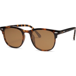 image:imageSOJOS Retro Vintage Square Polarized Sunglasses for Women Men UV Protection Lens TR90 Frame Sunglasses SJ2112TortoiseBrown