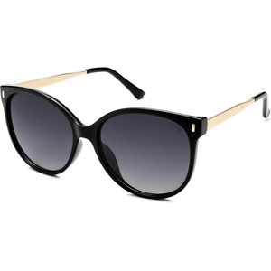 image:imageSOJOS Round Polarized Sunglasses for Women Men Oversized Trendy UV Protection ShadesBlackGrey