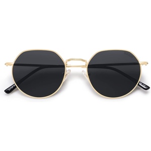 image:imageSOJOS Round Polygon Polarized Sunglasses for Women Men Retro Classic Vintage Panto Octagonal Shades SJ1157Black
