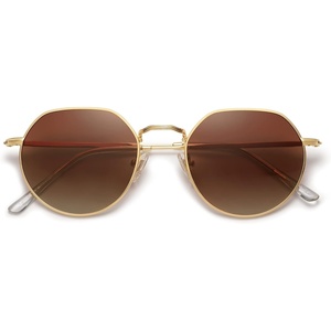 image:imageSOJOS Round Polygon Polarized Sunglasses for Women Men Retro Classic Vintage Panto Octagonal Shades SJ1157Brown