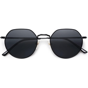 image:imageSOJOS Round Polygon Polarized Sunglasses for Women Men Retro Classic Vintage Panto Octagonal Shades SJ1157Grey