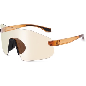 image:imageSOJOS Running Sunglasses for Women amp Men Lightweight TR90 Frameless UV400 Wraparound Sports Goggles SJ2352BrownGold