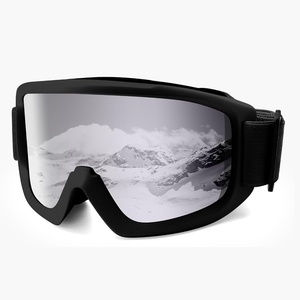 image:imageSOJOS Ski Goggles Men Women Anti Fog OTG Snowboard Glasses UV400 Protection Winter Sports Goggles SJ2690SilverBlack