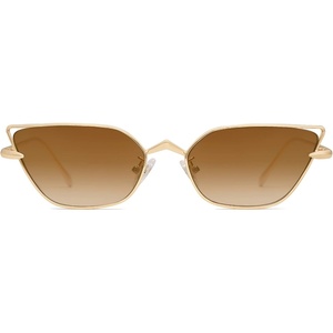 image:imageSOJOS Small Cateye Sunglasses Fashion Narrow Fun Designer Sun Glasses SJ1127AGoldBrown
