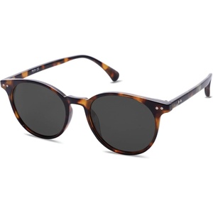 image:imageSOJOS Small Round Classic Polarized Sunglasses for Women Men Vintage Style UV400 Lens MAY SJ2113Amber TortoiseGrey
