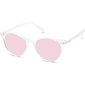 image:imageSOJOS Small Round Classic Polarized Sunglasses for Women Men Vintage Style UV400 Lens MAY SJ2113ClearPink