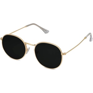 image:imageSOJOS Small Round Polarized Sunglasses for Women Men Classic Vintage Retro Shades UV400 SJ1014GoldGrey