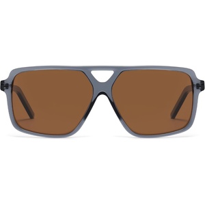 image:imageSOJOS Square Aviator Sunglasses for Men and Women Polarized Acetate Frame Retro Shades with UV Protection ReignGreyRed