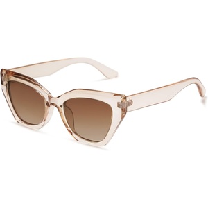 image:imageSOJOS Square Cat Eye Polarized Sunglasses for Women Retro Classic Vintage Trendy Cateye Shades Sunnies Gafas de sole SJ2235Brown