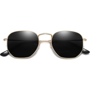 image:imageSOJOS Square Polarized Sunglasses for Women Men Small Hexagonal Polygon Shades SJ1072Black