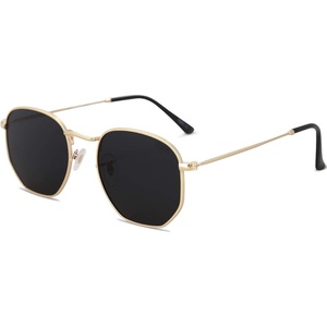 image:imageSOJOS Square Polarized Sunglasses for Women Men Small Hexagonal Polygon Shades SJ1072Golden