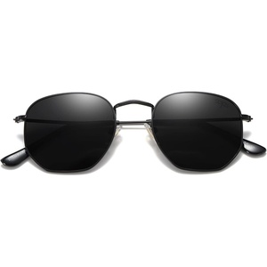 image:imageSOJOS Square Polarized Sunglasses for Women Men Small Hexagonal Polygon Shades SJ1072Matt Black
