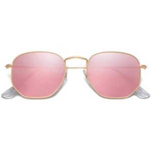 image:imageSOJOS Square Polarized Sunglasses for Women Men Small Hexagonal Polygon Shades SJ1072Pink