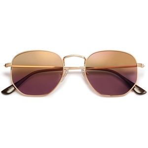 image:imageSOJOS Square Polarized Sunglasses for Women Men Small Hexagonal Polygon Shades SJ1072Rose Gold