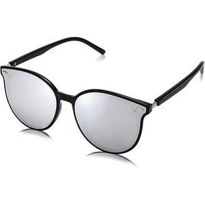 image:imageSOJOS Sunglasses Womens Trendy 2025 Classic Round Retro Vintage Shades Large Frame Sunnies SJ2067Dark Black